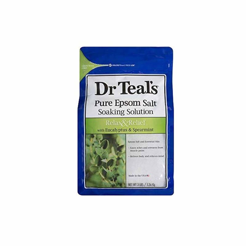 Dr Teal's Pure Epsom Salt 1.36kg - Soaking Solution Eases aches and soreness from muscle pains Relaxes body and relieves mind