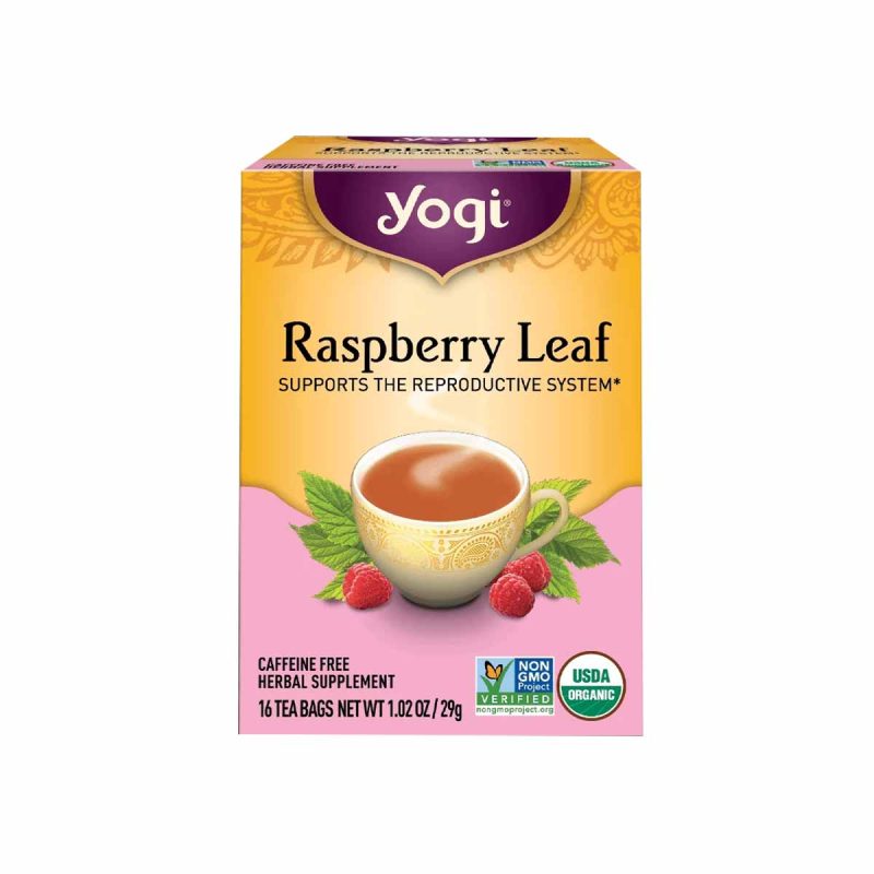 Yogi Raspberry Leaf Tea supports reproductive health