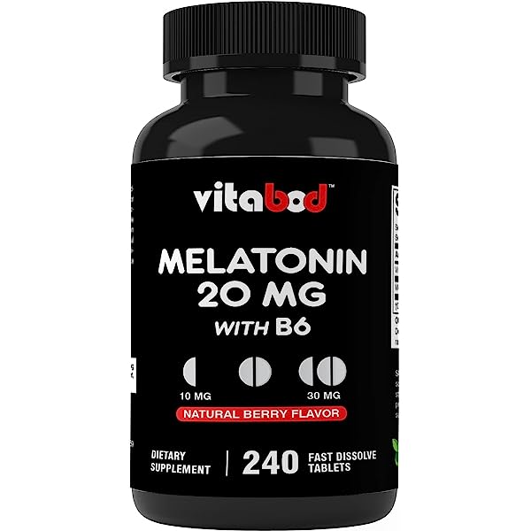 vitabod melatonin 20mg with B6 240 Fast Dissolve Tablets